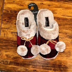 Cuddl Duds Printed Plaid Sherpa with Faux Fur Lining